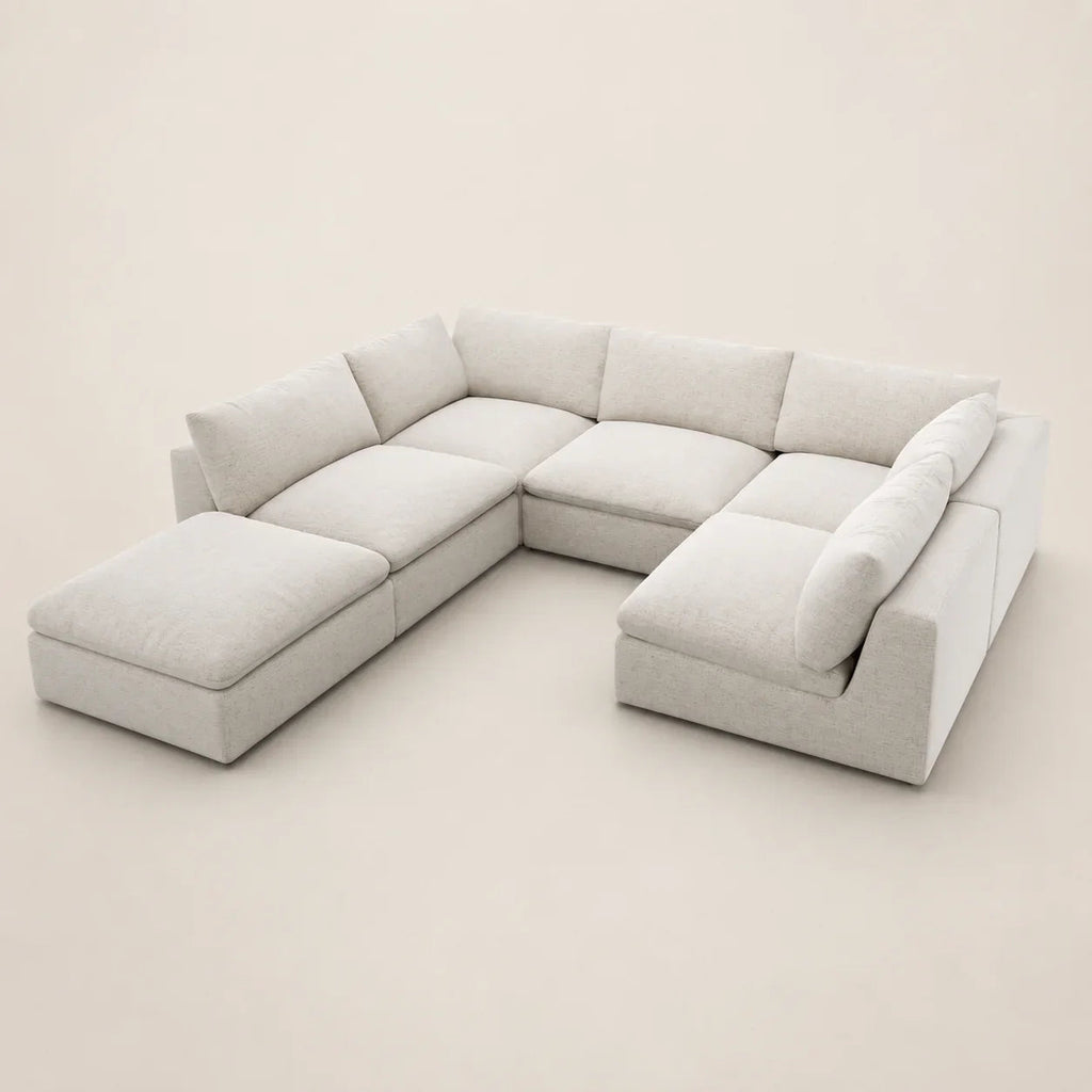 Lux Pit-Sectional Feather Cinema Sofa close-up detail