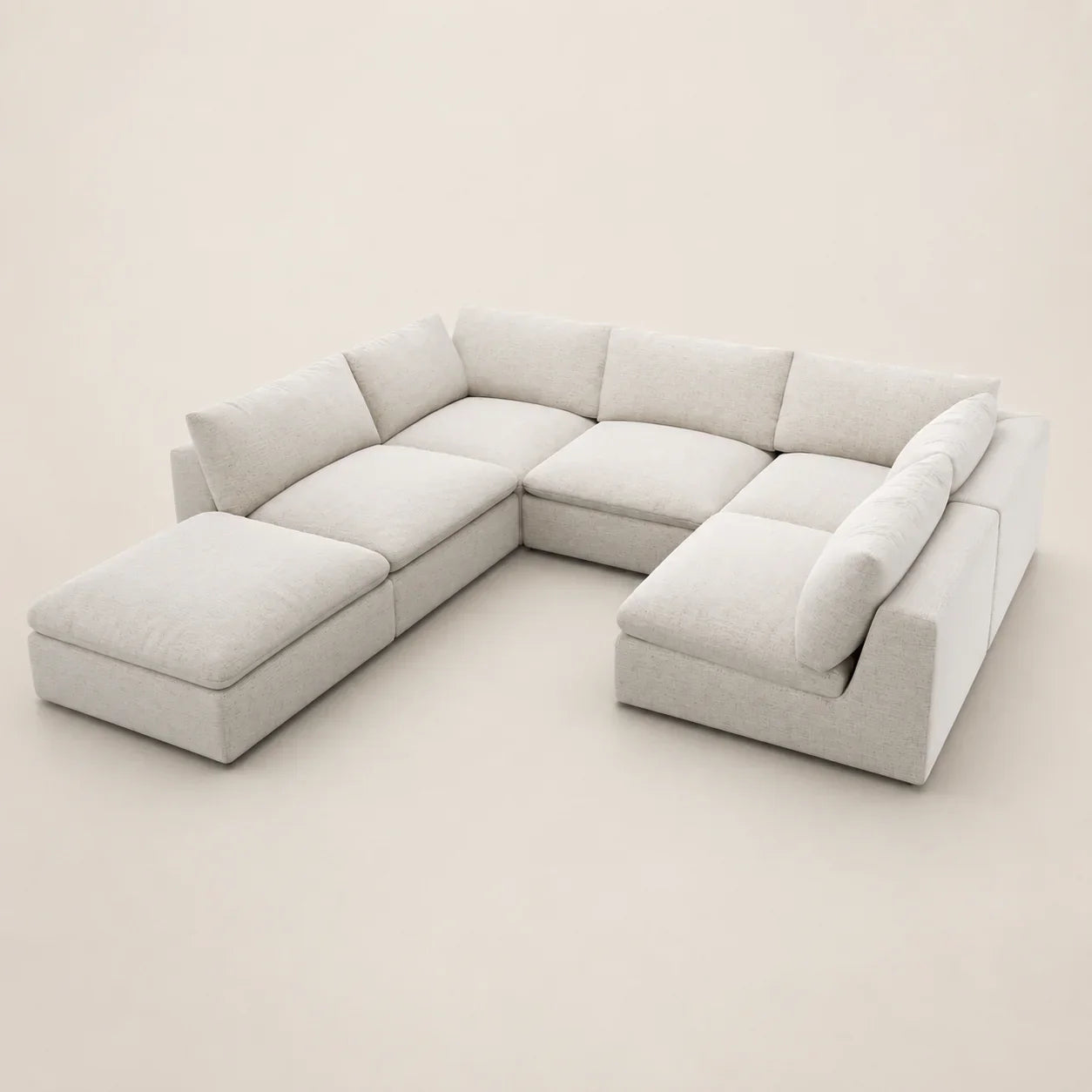 Lux Pit-Sectional Feather Cinema Sofa close-up detail