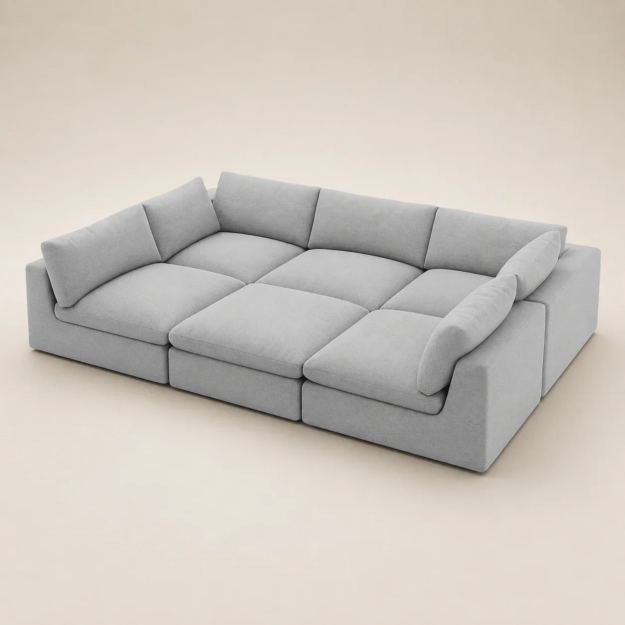 Lux Pit-Sectional Feather Cinema Sofa corner detail