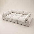Lux Pit-Sectional Feather Cinema Sofa