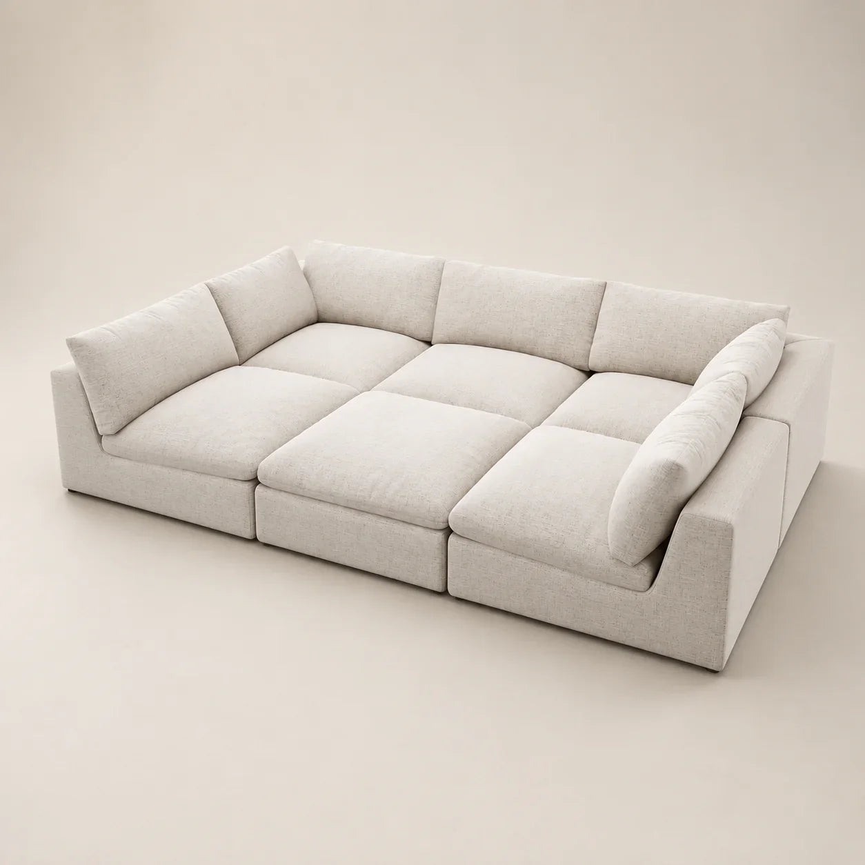 Lux Pit-Sectional Feather Cinema Sofa