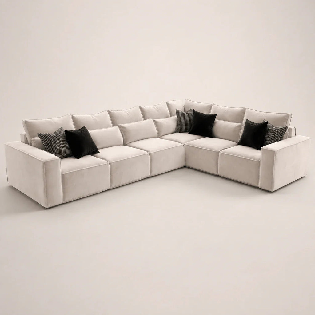 Maison 6 Piece XL Modular Corner Sofa - Closed End