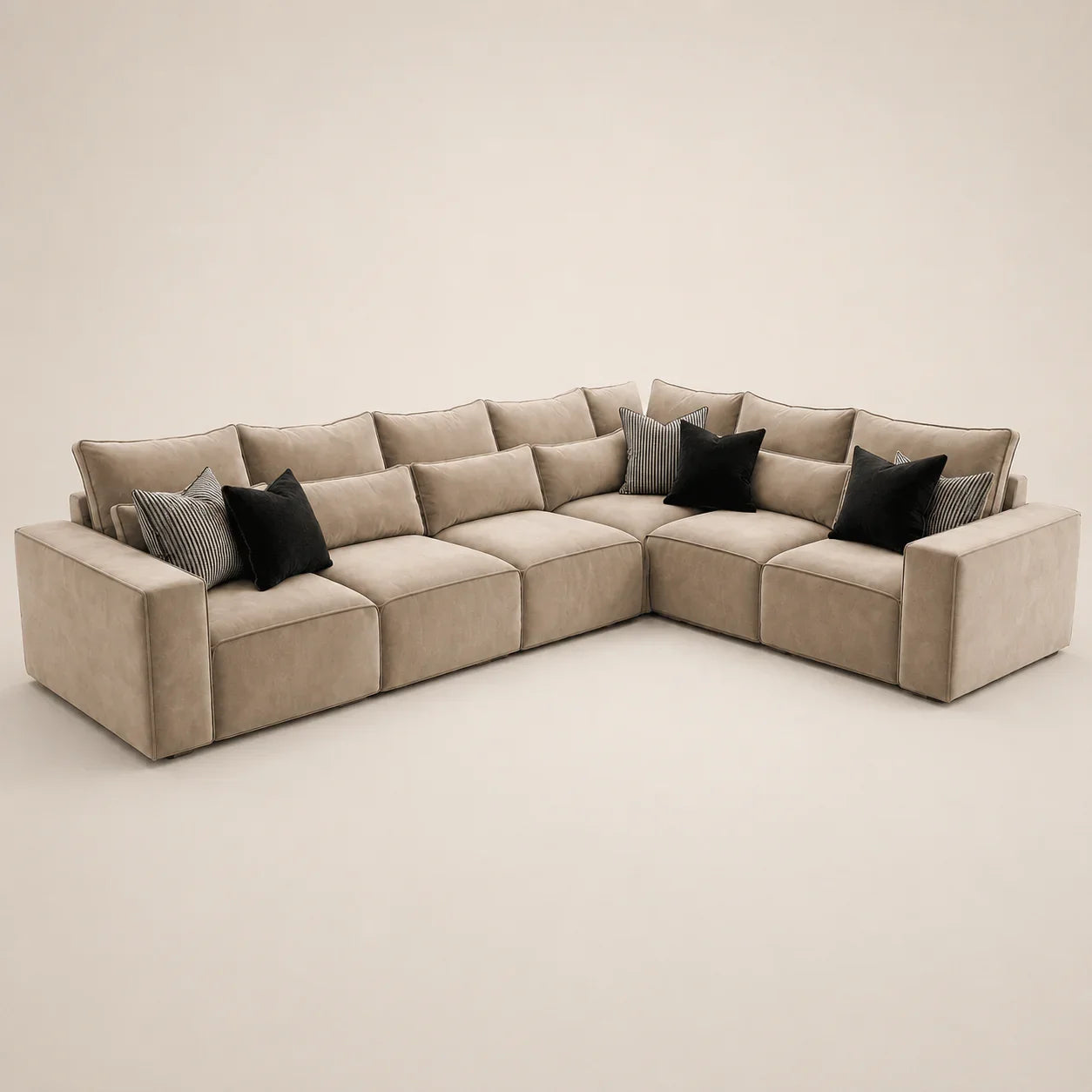 Maison 6 Piece XL Modular Corner Sofa - Closed End side view