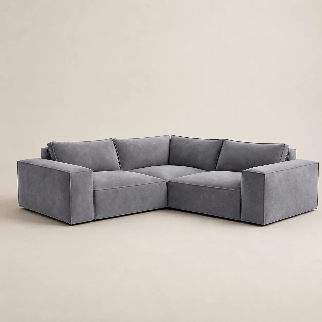 Maison Modular Small Double Corner Sofa cushion and fabric detail