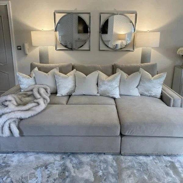 Aria Corner Sofa Bed Bundle in a modern living room