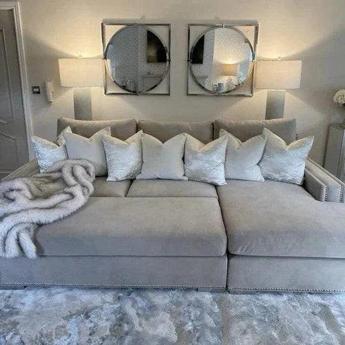 Aria Corner Sofa Bed Bundle in a modern living room