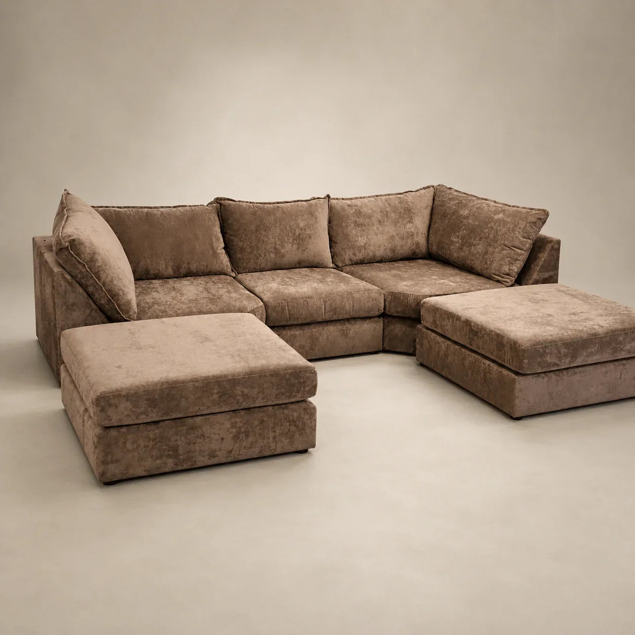 Primrose Premium U Shape Sofa in cream