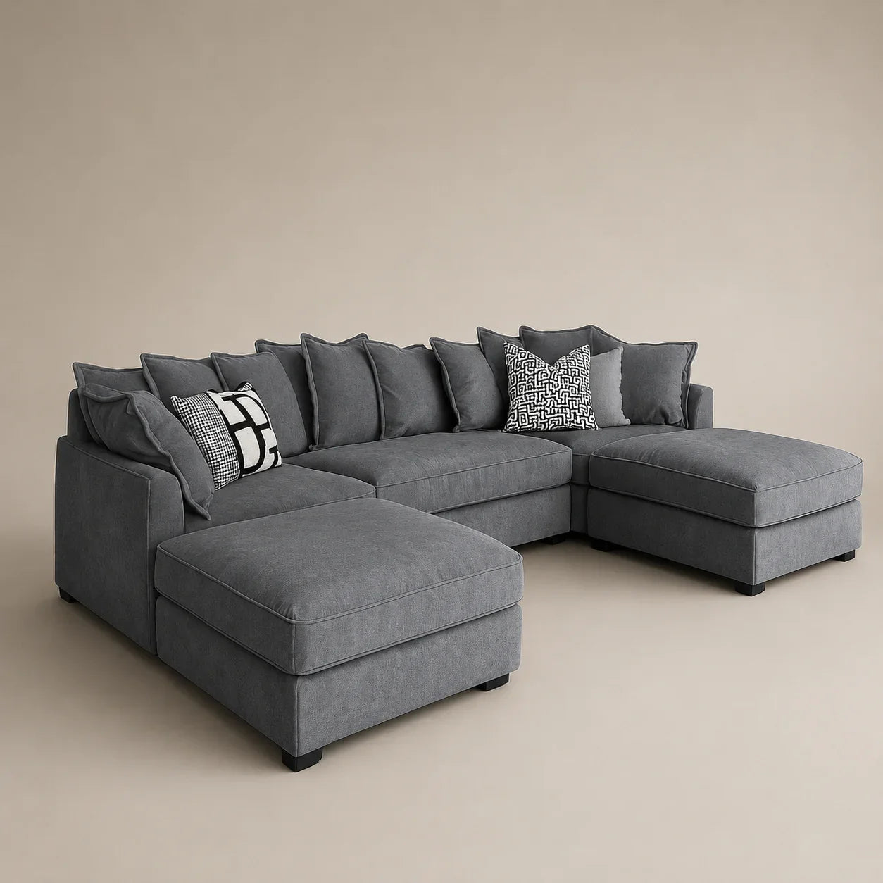 Primrose Premium U Shape Sofa arm and seat detail